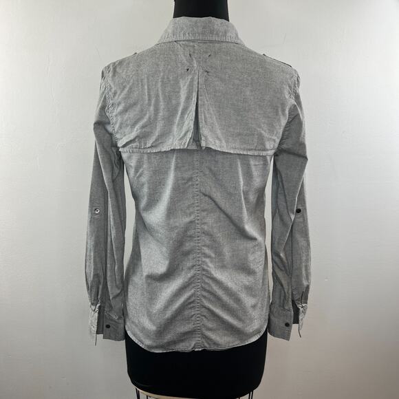 PJK Patterson J. Kincaid Blue Label Denim Fitted Button Down Shirt XS $98 - Picture 5 of 7